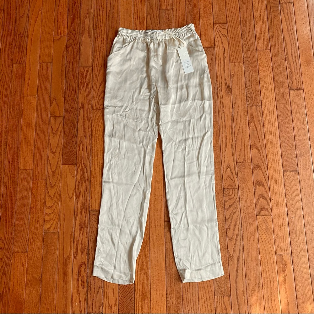 AREA NYC Allegra Gold Silk Pant 6 / Small - Medium
